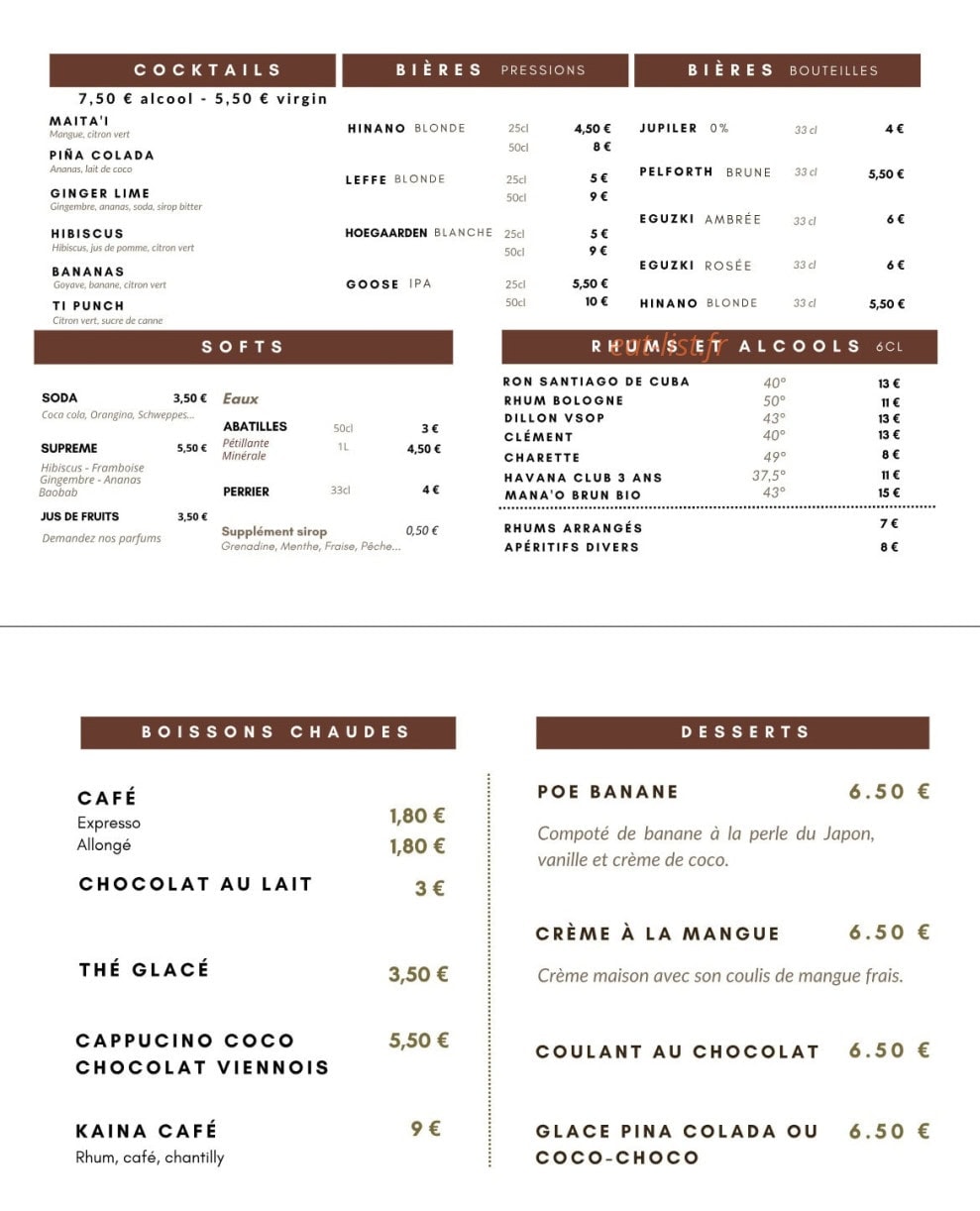 Kaï Kaï — carte page 2