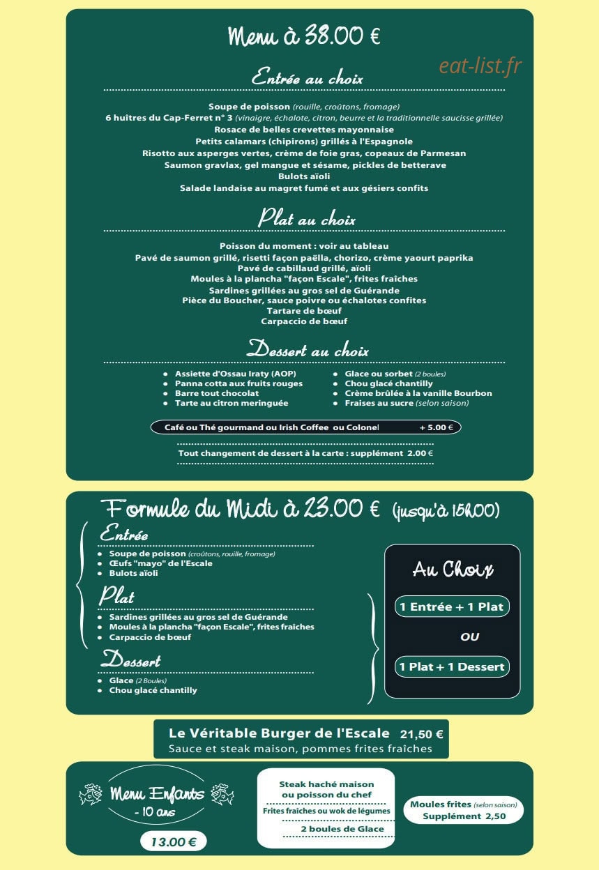 L'Escale — carte page 4