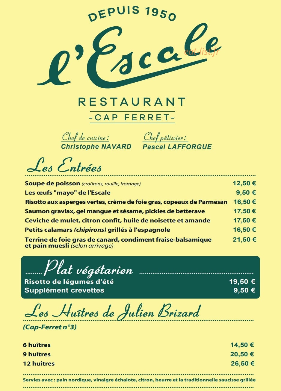 L'Escale — carte page 1