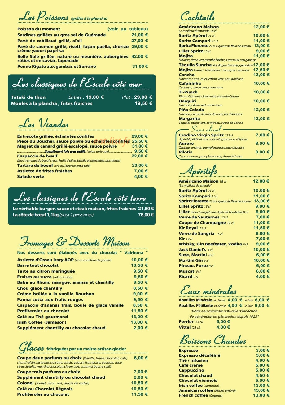 L'Escale — carte page 2