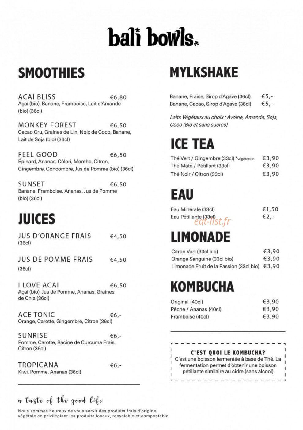 Bali Bowls — carte page 4