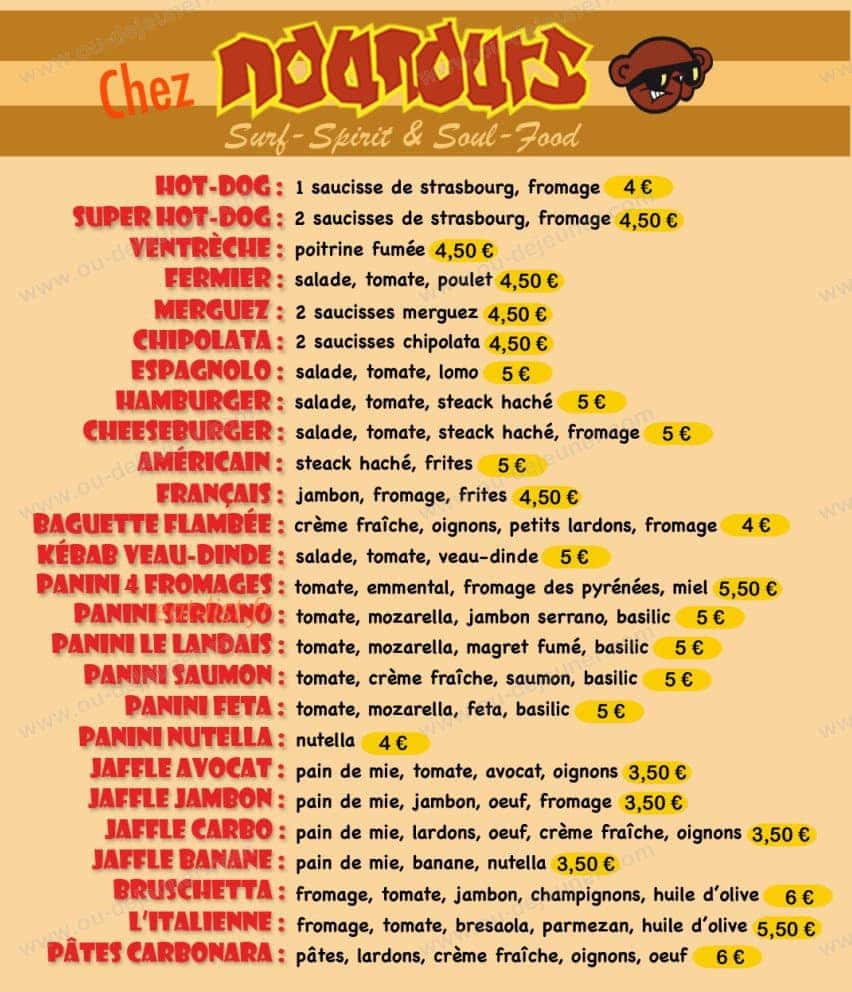 Chez nounours — carte page 1