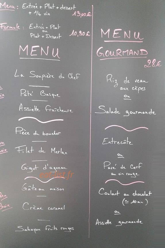 La P'tite Maison — carte page 1