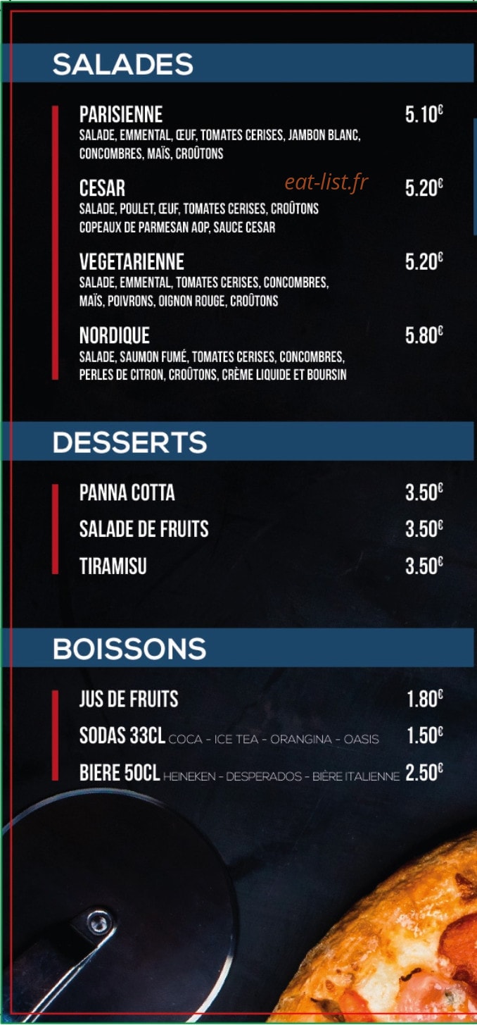 Ritchi Pizz' — carte page 4