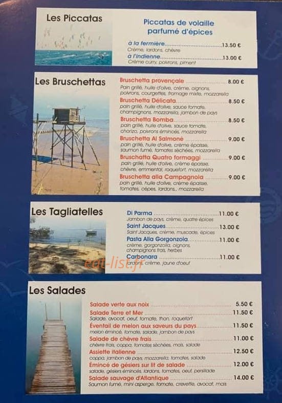 La Pizzeria du Port — carte page 2