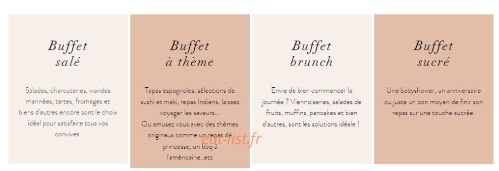 Tara Traiteur — carte page 7
