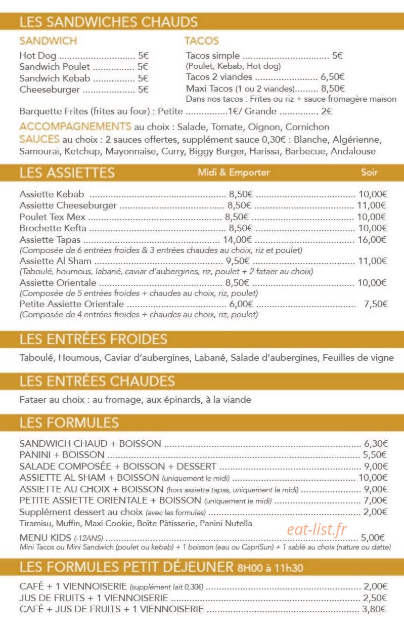 Al Sham — carte page 2