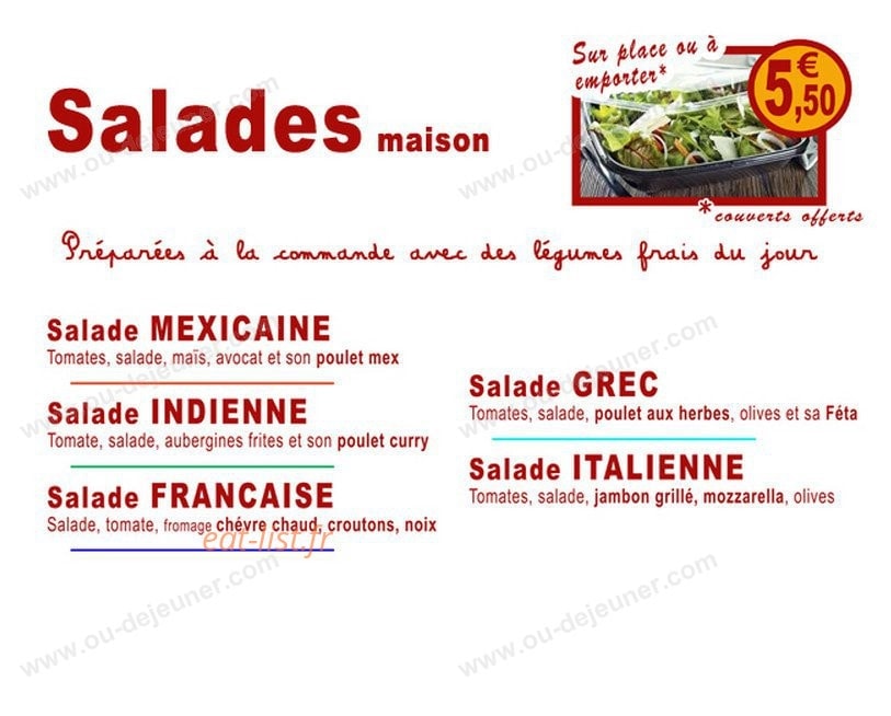 Allo Saveurs — carte page 2