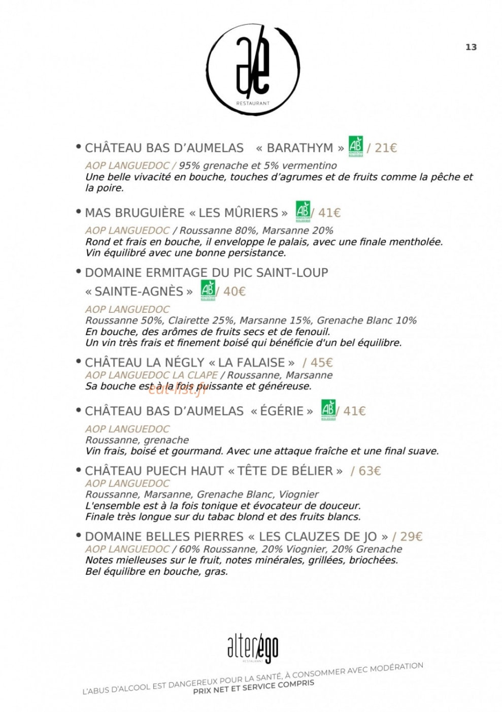 Alter ego — carte page 16