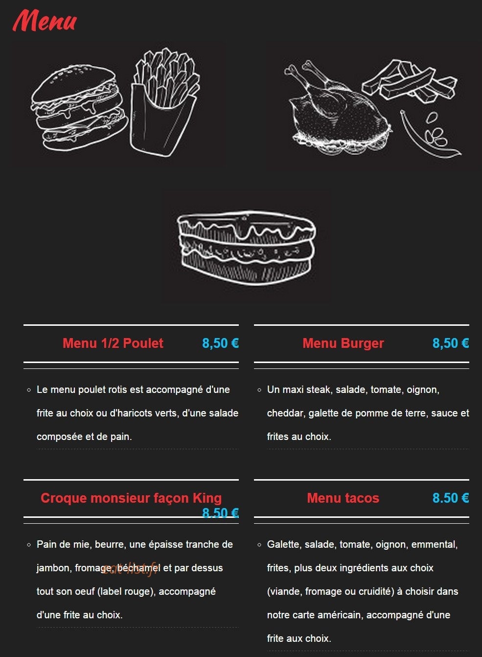 American king — carte page 4
