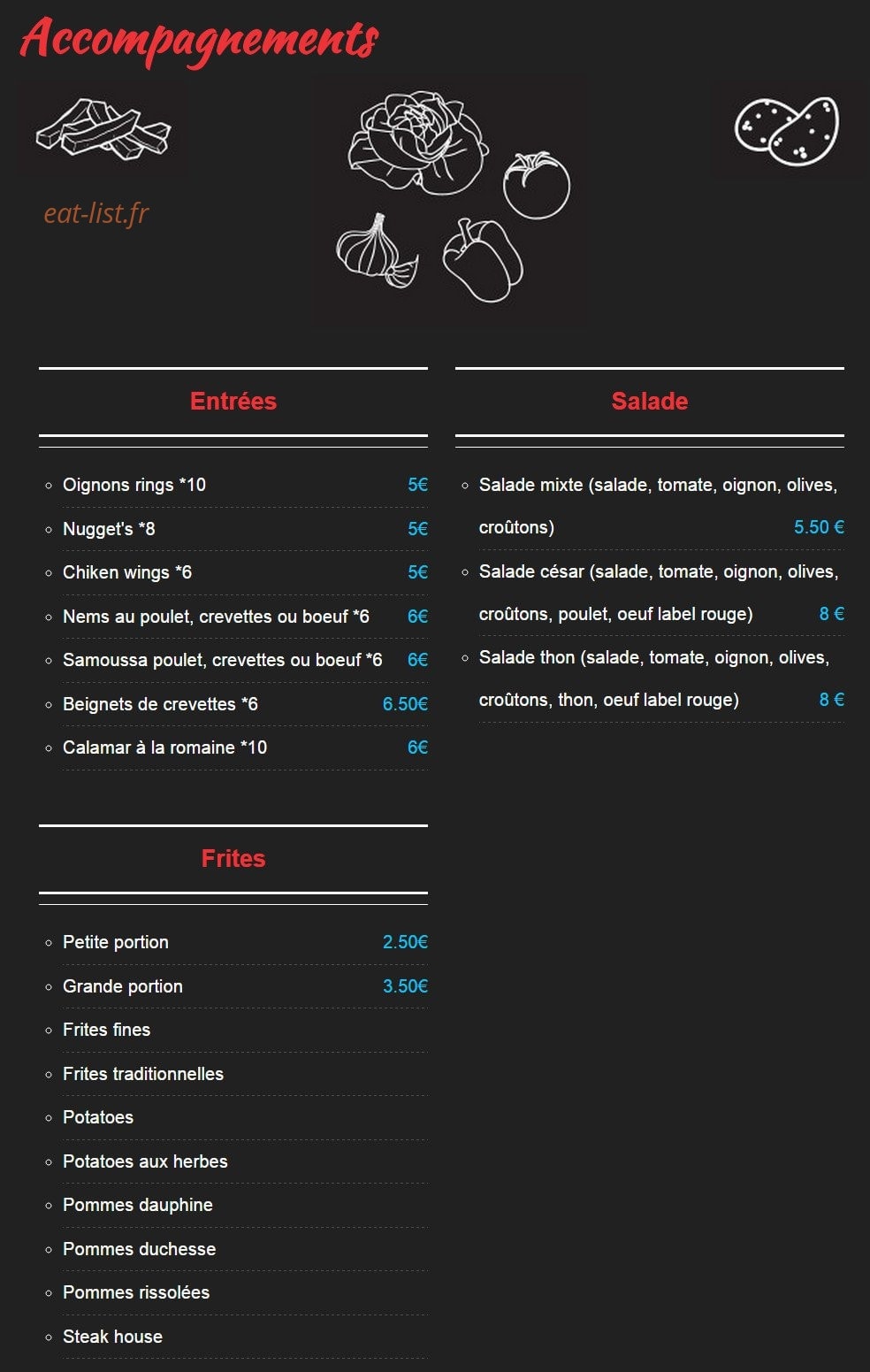 American king — carte page 5