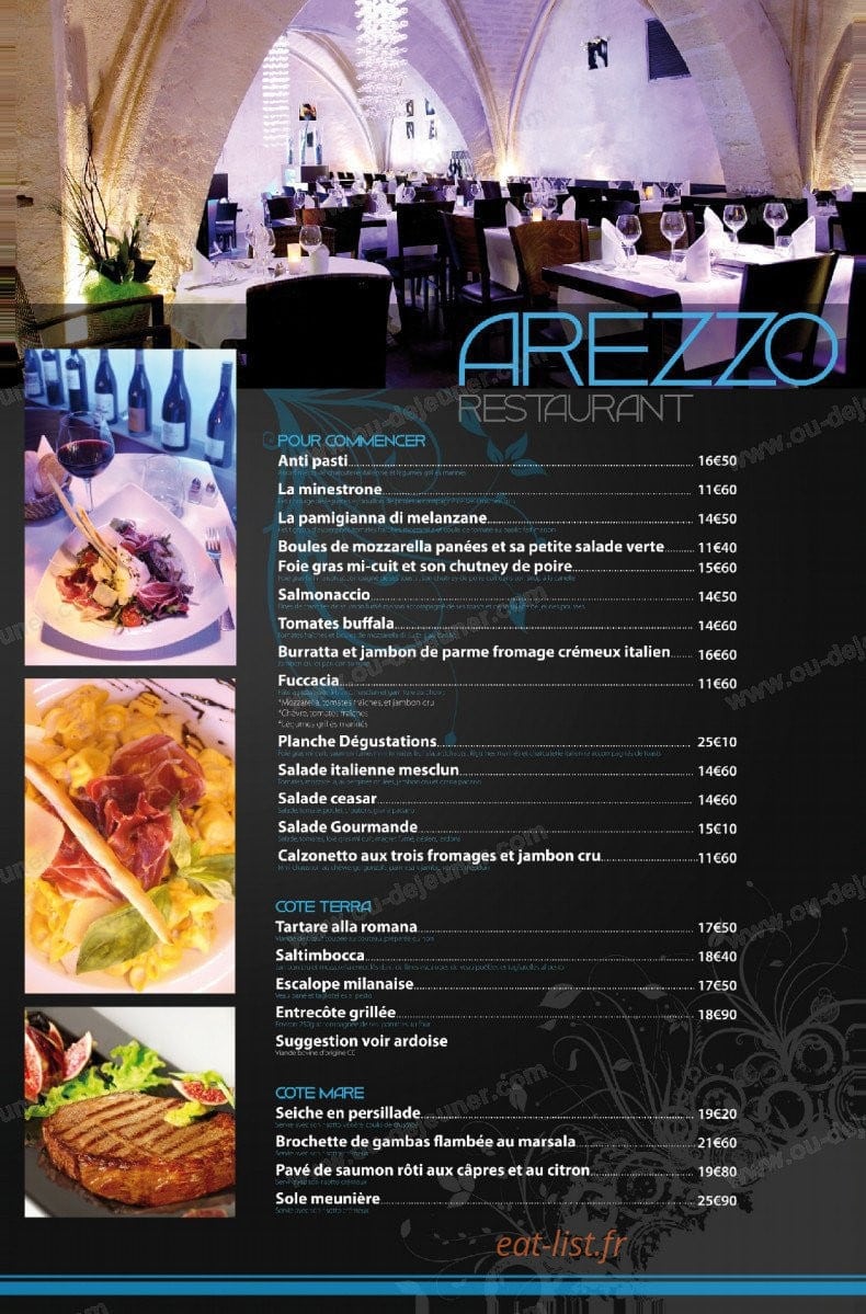 Arezzo Montpellier menu et photos