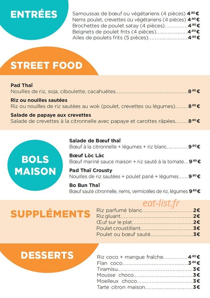 Asia Factory — carte page 2
