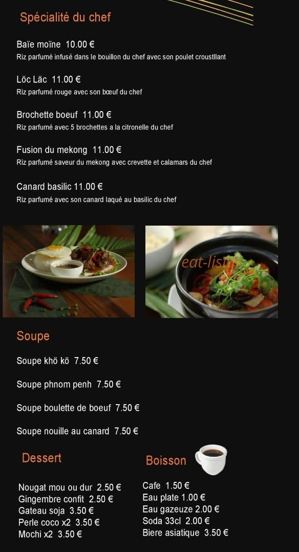 Aux Saveurs D'Angkor — carte page 4