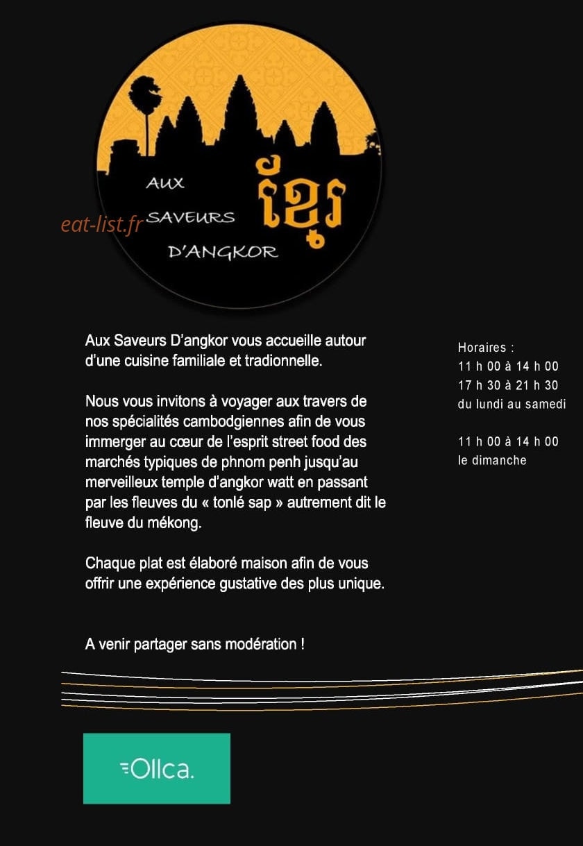 Aux Saveurs D'Angkor — carte page 5