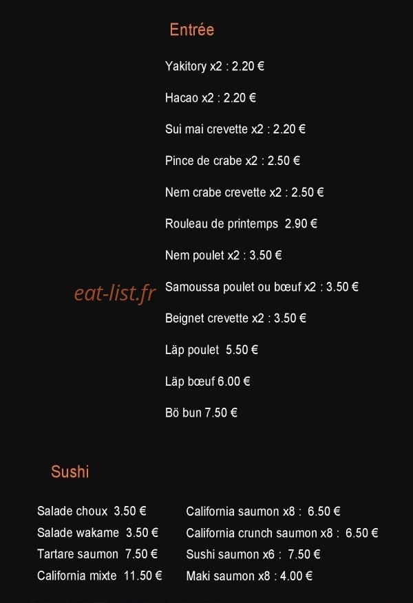 Aux Saveurs D'Angkor — carte page 2