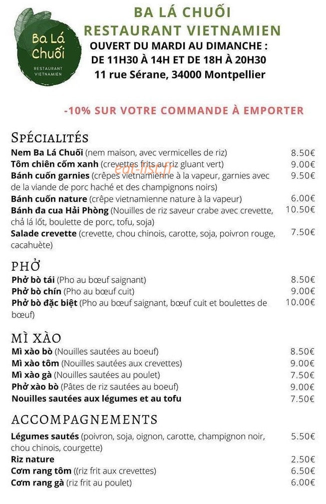 Ba La Chuoi — carte page 1