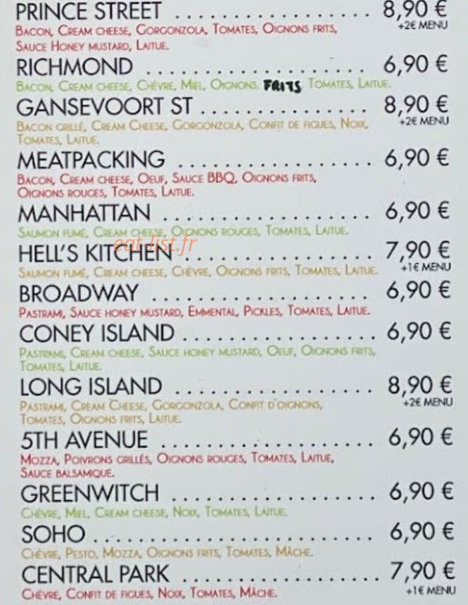 Bagel & U — carte page 2