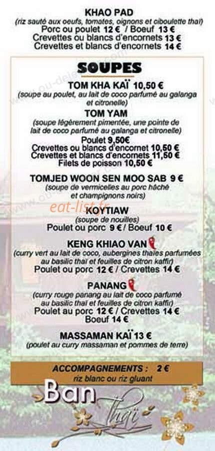 Ban Thai — carte page 4