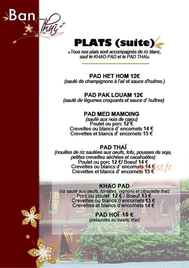 Ban Thai — carte page 10