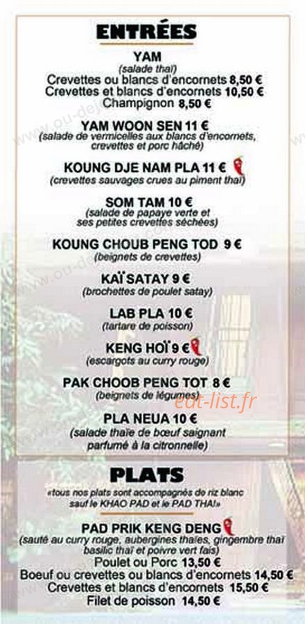 Ban Thai — carte page 2