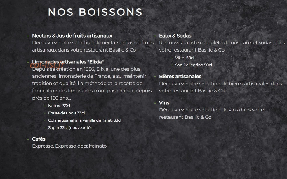 Basilic & Co — carte page 6