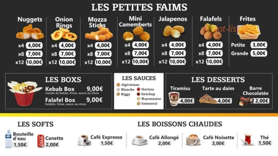 Berlin's Kebab — carte page 3
