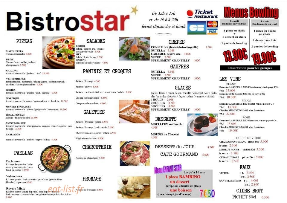 Bistro star — carte page 2