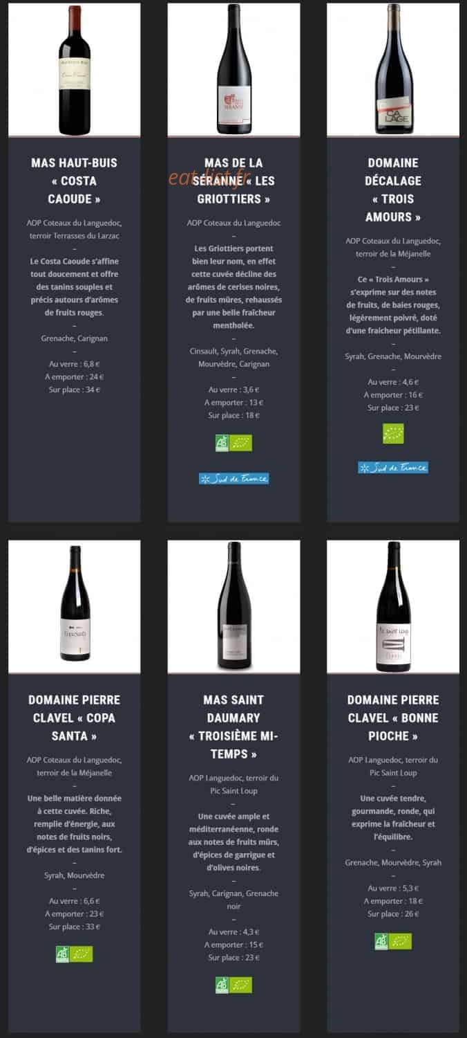 Bistrot Sainte Anne — carte page 11