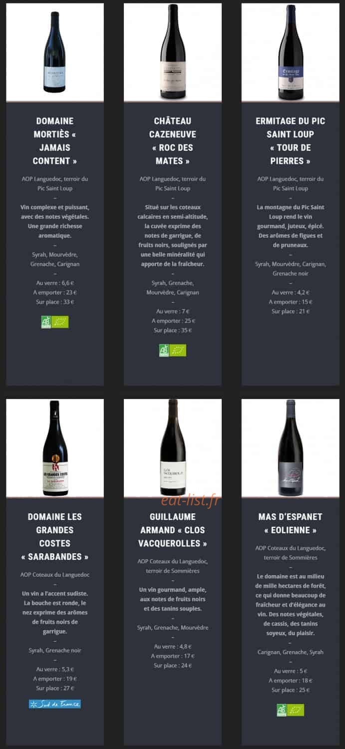 Bistrot Sainte Anne — carte page 12