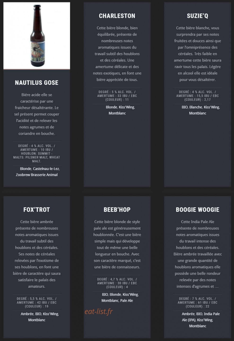 Bistrot Sainte Anne — carte page 20
