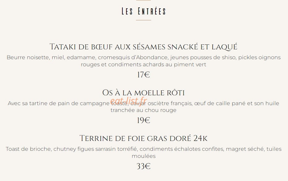 Black Beef — carte page 1