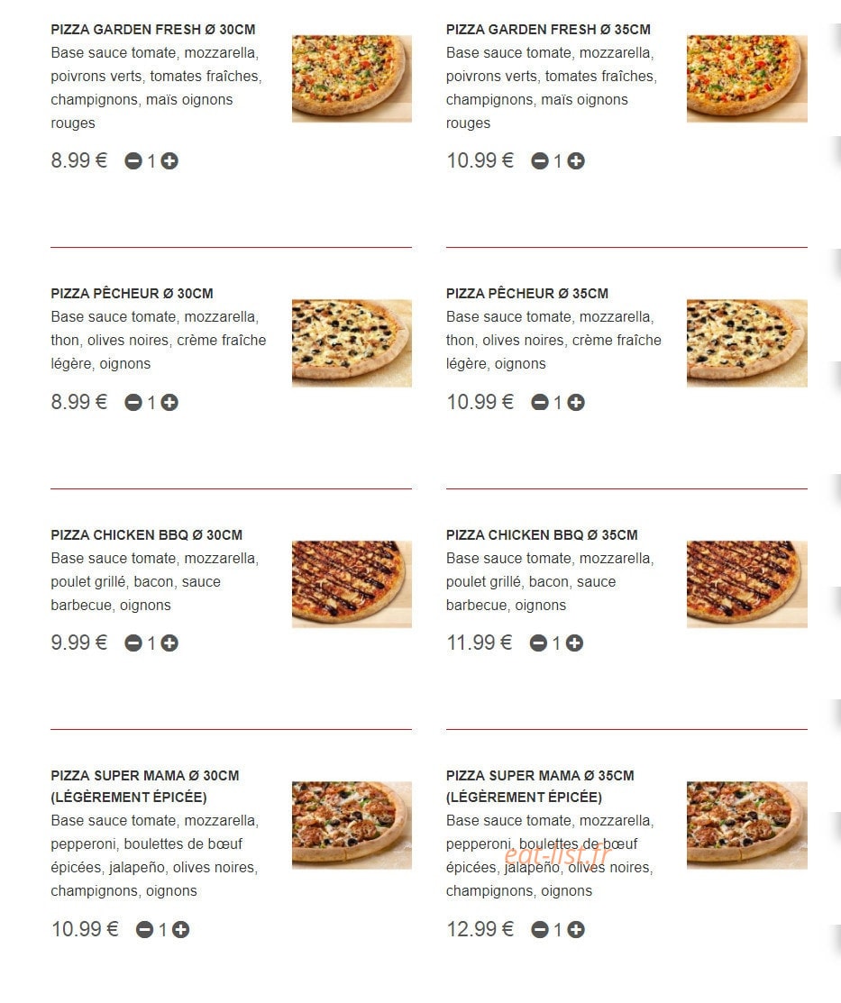 Black Mama Pizza — carte page 3