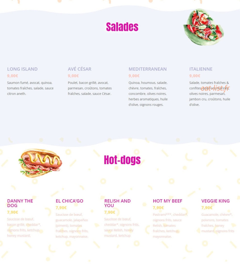 Bloom and Cake's — carte page 3