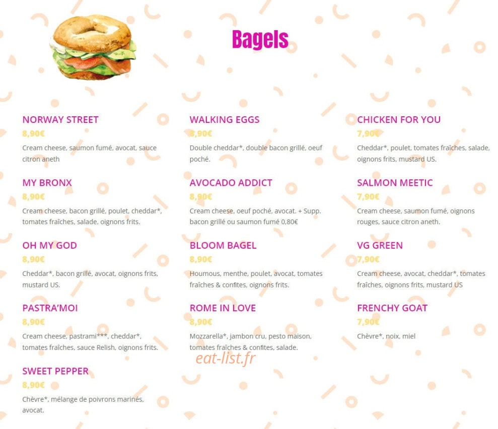 Bloom and Cake's — carte page 2