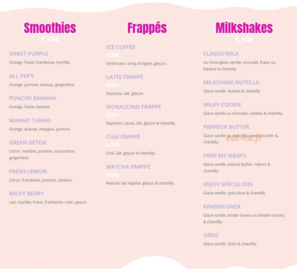 Bloom and Cake's — carte page 4