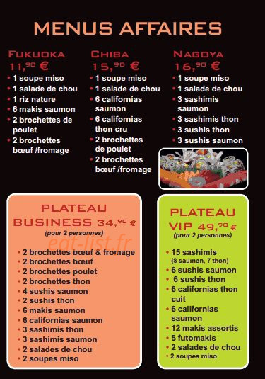Bout Sushis — carte page 3