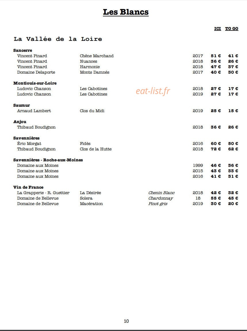 Braise — carte page 11