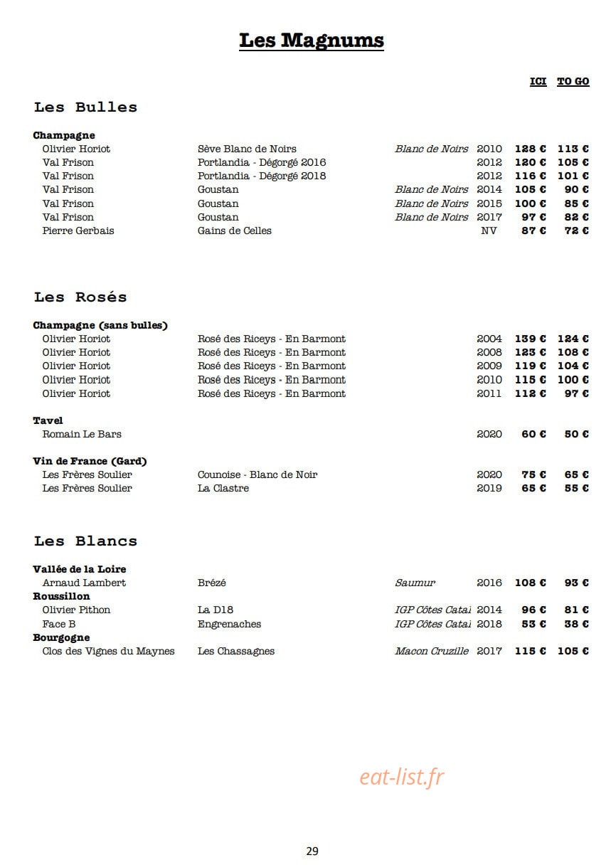 Braise — carte page 30