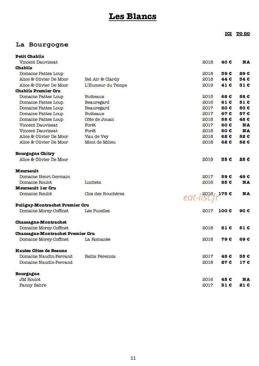Braise — carte page 12