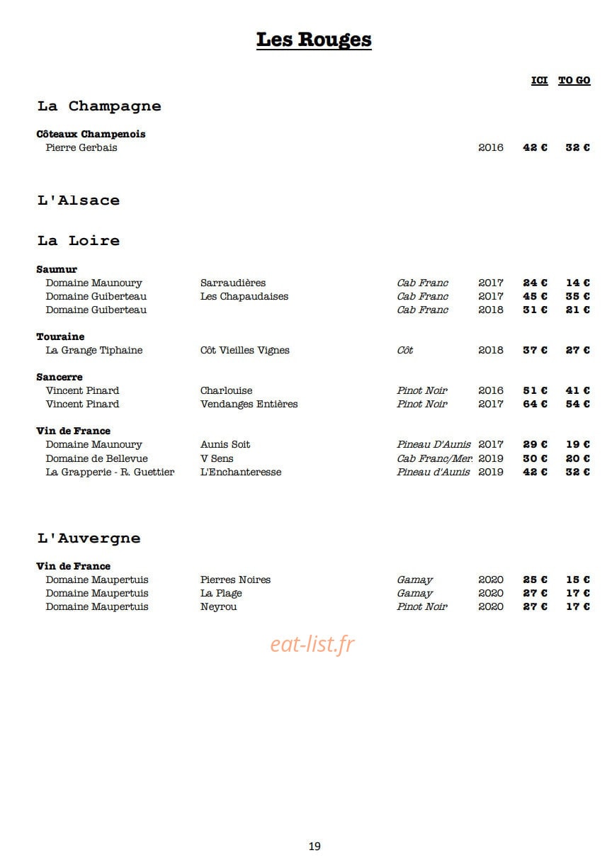 Braise — carte page 20