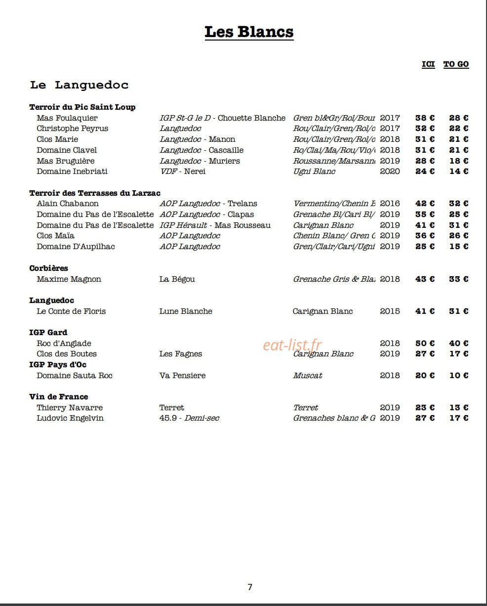 Braise — carte page 8