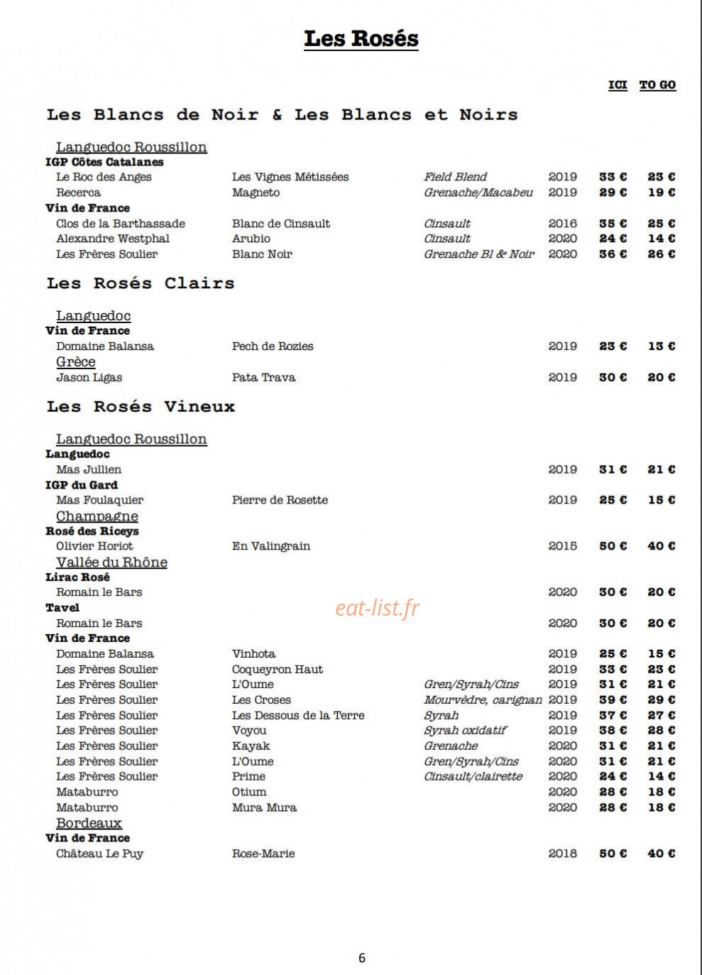 Braise — carte page 7