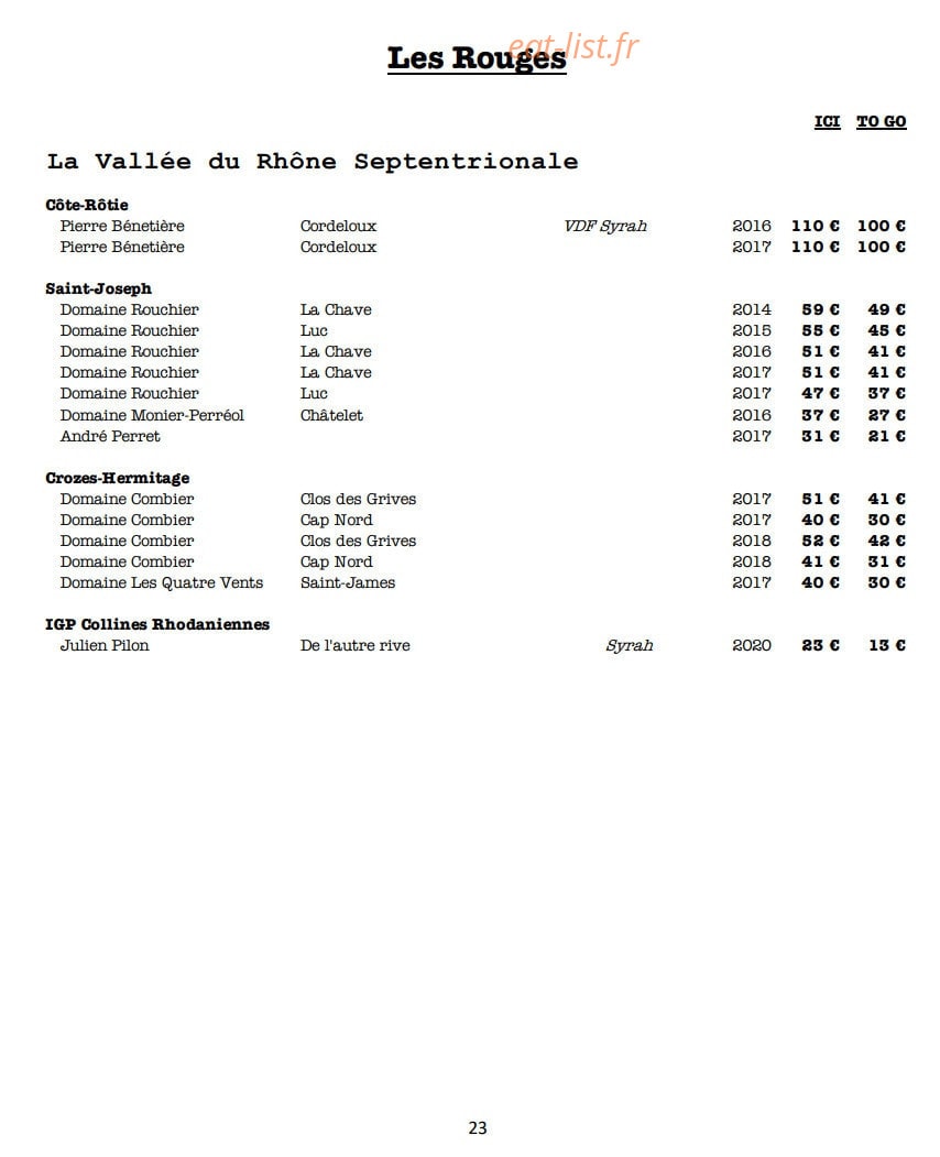 Braise — carte page 24