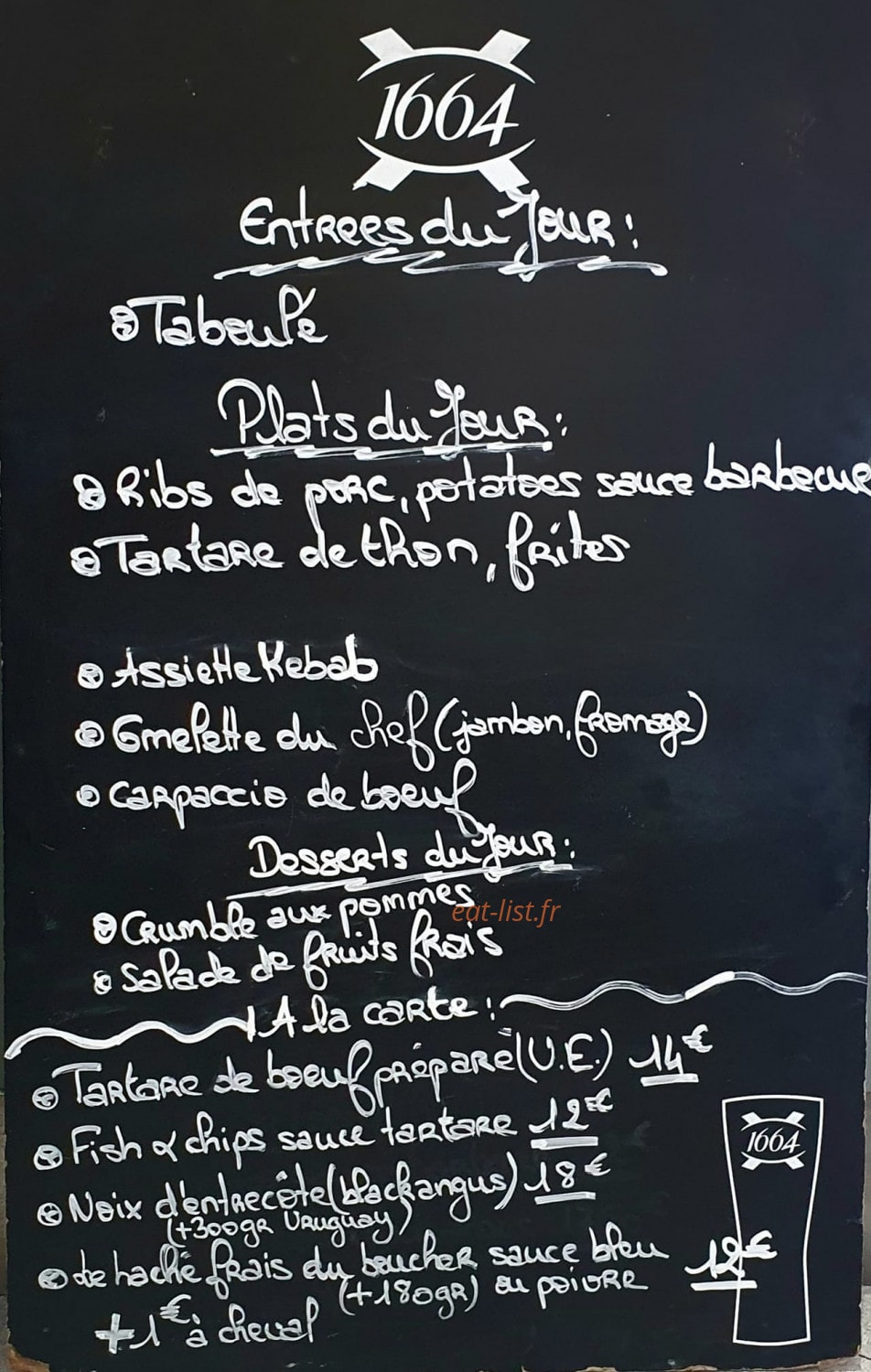Brasserie de l' Europe — carte page 1