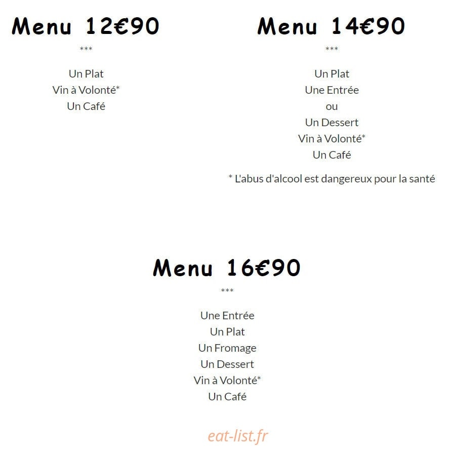 Brasserie du marché Gare — carte page 4