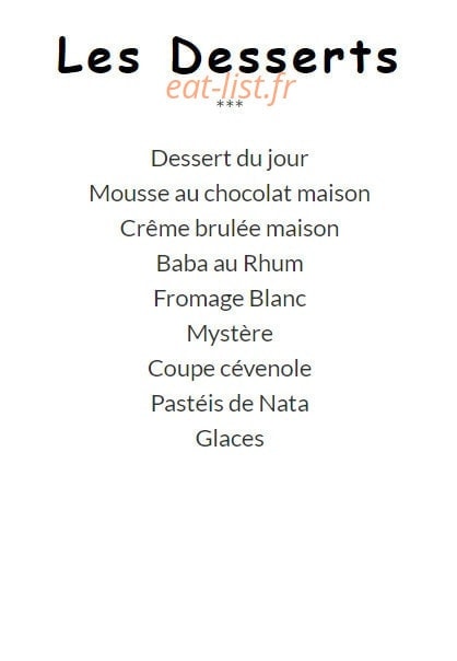 Brasserie du marché Gare — carte page 3