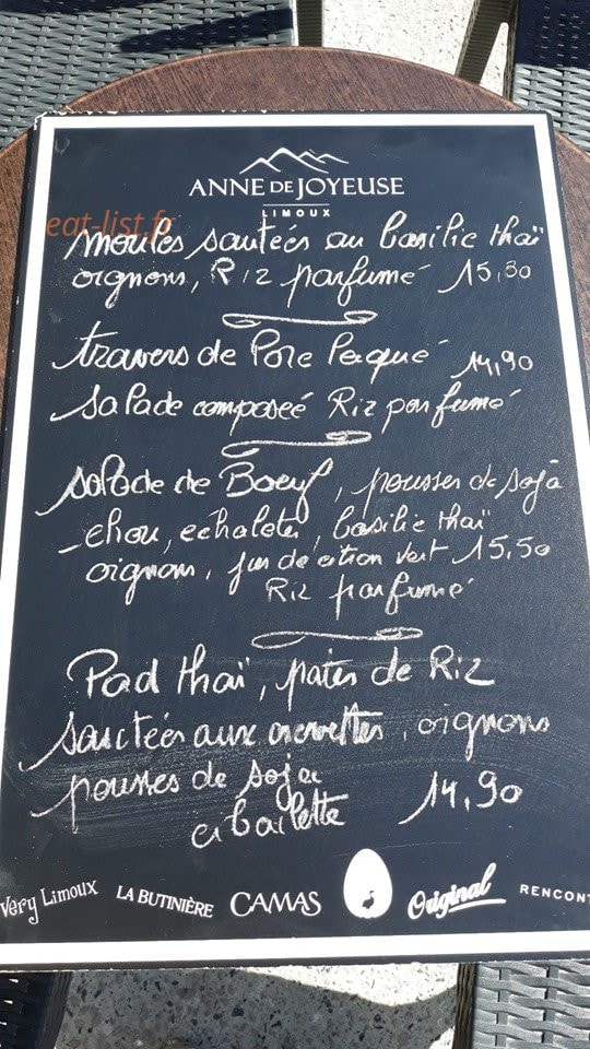 Brasserie Laissac — carte page 1