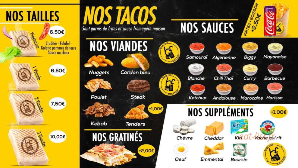 Break Food — carte page 2