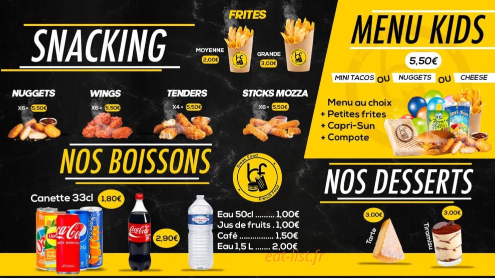 Break Food — carte page 3